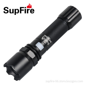 Police use LED rechargeable flashlight SupFire A10 with USB charger